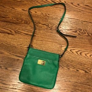 Green Ralph Lauren Crossbody Leather Purse